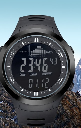 Digital-watch Men watches outdoor digital watch clock fishing altimeter barometer thermometer altitude climbing hiking hours