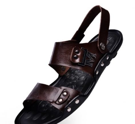 Men's Sandals Slippers Genuine Leather Cowhide Sandals Outdoor Casual Men Leather Sandals for Man