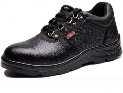Solid breathable anti-odor safety shoes male work shoes steel toe cap covering wear-resistant oil cowhide