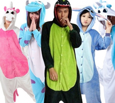 Unicorn Stitch Giraffe Unisex Flano Pajamas Adults Cosplay Cartoon Cute Animal Onesies Sleepwear Hoodies For Women Men Children