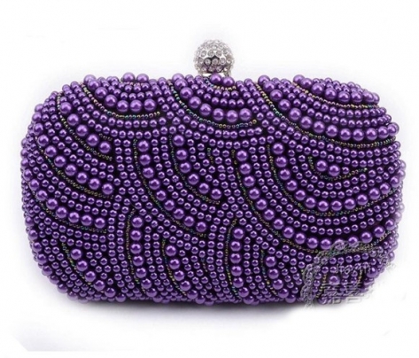 purple pearls evening bags blue black grey beaded clutch bag wedding bridal clutches party dinner purse chains handbag