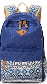 Girl School Bags For Teenagers Cute Dot Printing Canvas Women Backpack Mochila Feminina Casual Bag School Backpack