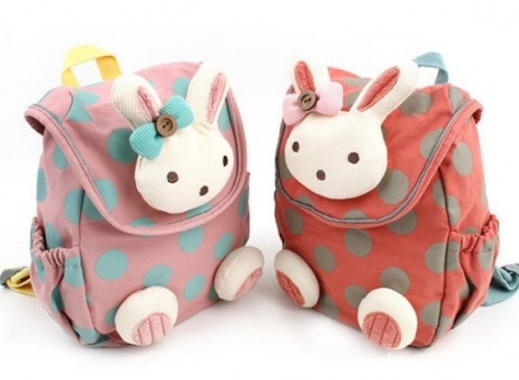 Retail Animal design children boys girls 3D cute rabbit school bag anti-lost backpack kids kindergarten bag baby cartoon