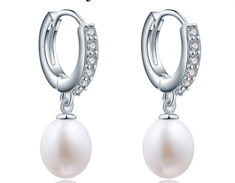 100% genuine brand pearl jewelry natural pearl earrings cultured freshwater pearls with 925 silver,earring women girl best gifts