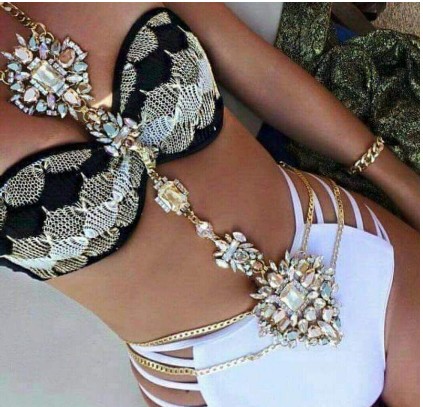 Summer Body Chain Luxury Chunky Body Chain Women Flower Necklace&pendant Femme Statement jewelry 2016