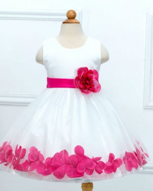 Retail Knee-Length High Quality Baby Flower Girl Dress  Around Girl Party Dresses Princess Dress
