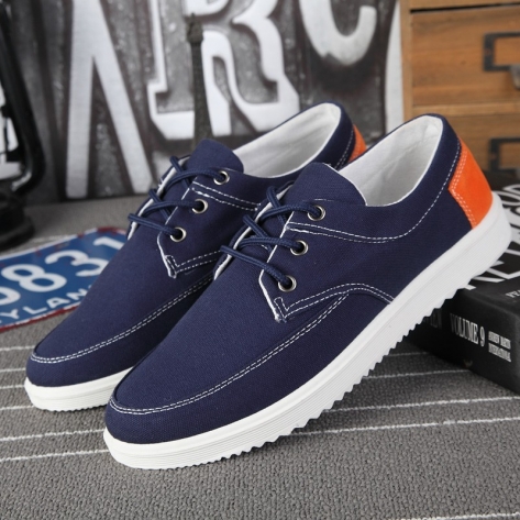 Hot 2016 New Fashion New Brand Luxury Shoes For Mens High Quality Men Casual Shoes Canvas Lazy Lace-up Flat Gay Male Shoe