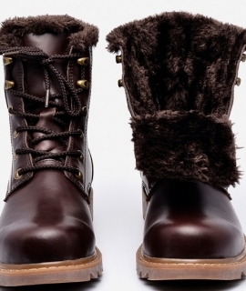 men winter boots plus size top quality cow split motorcycle retro leather boots