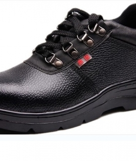 Solid breathable anti-odor safety shoes male work shoes steel toe cap covering wear-resistant oil cowhide