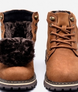 Full grain leather Men Winter Boots Size 38~50 Russian style Handmade Warm Plus Size Men Winter Shoes