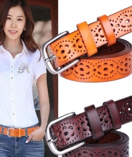 New Women Fashion Wide Genuine Leather Belt Woman Without Drilling Luxury Jeans Belts Female Top Quality Straps