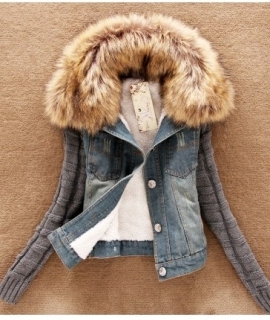 4xl casaco feminino winter women fashion  jacket Movable furs collar Wool coat Bomber Jacket jean women basic coats