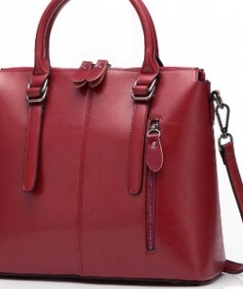 Fashion Brand Genuine leather Women Handbag Europe and America Oil Wax Leather Shoulder Bag Casual Women Bag