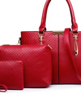 Factory Outlets 3 Sets National Women Messenger Bags Large Capacity Shoulder Bag High Quality PU Leather Handbags