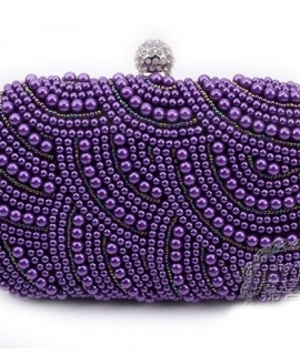 purple pearls evening bags blue black grey beaded clutch bag wedding bridal clutches party dinner purse chains handbag