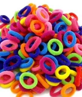 Wholesale 100 Pcs Colorful Child Kids Hair Holders Cute Rubber Hair Band Elastics Accessories Girl Women Charms Tie Gum