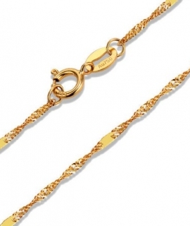 Hot Selling SOLID 18K YELLOW GOLD CHAIN NECKLACE LENGTH 18