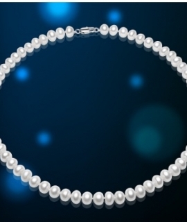 Brand Genuine Freshwater Pearl Jewelry Necklace 6-7mm White Freshwater Pearl Choker Necklaces For Women Fine Jewelry