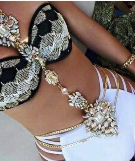 Summer Body Chain Luxury Chunky Body Chain Women Flower Necklace&pendant Femme Statement jewelry 2016