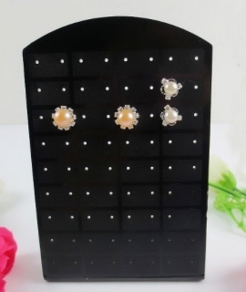 New Fashion 72 Holes Earrings Ear Studs Show Black Plastic Jewelry Display Rack Stand Organizer Holder Christmas