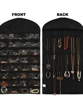 Large 84*46cm Hanging Storage Bag Jewelry Holder Necklace Bracelet Earring Ring Organizer Bag Jewelry Display Bags